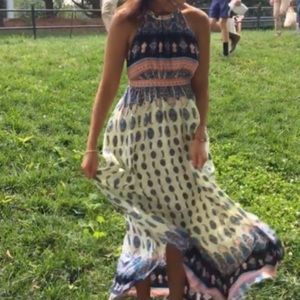 Backless multicolored dress